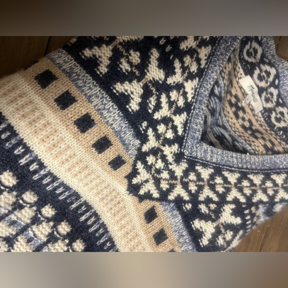 Madewell Forrest Fair Isle V-Neck Sweater - Picture 8 of 10